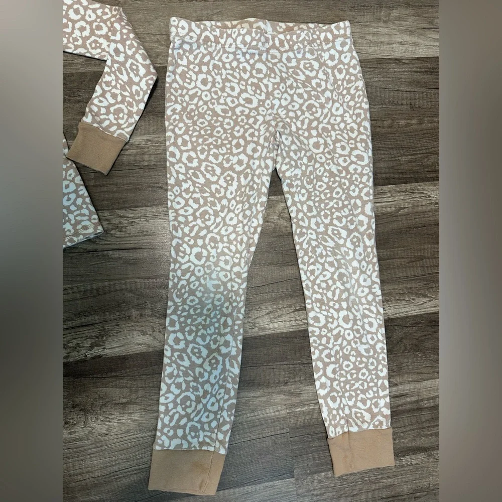 Old Navy Kids Pajama Set -‎ Tan and White Leopard Print